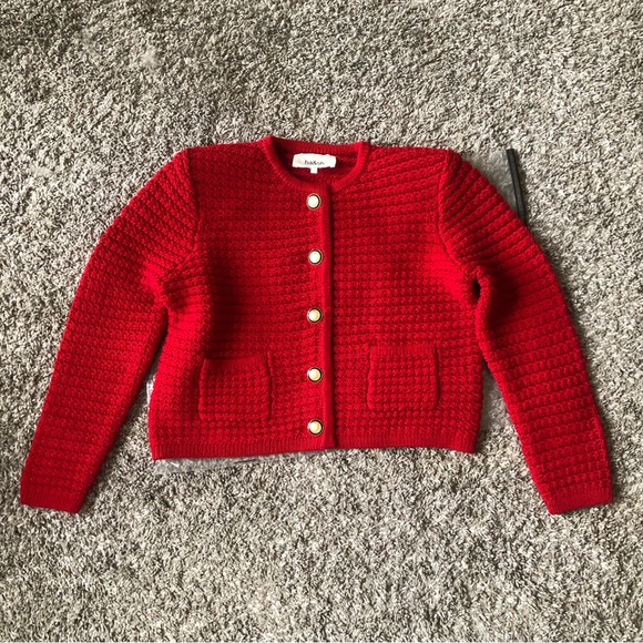 ba&sh Red Textured Cardigan - Picture 6 of 13